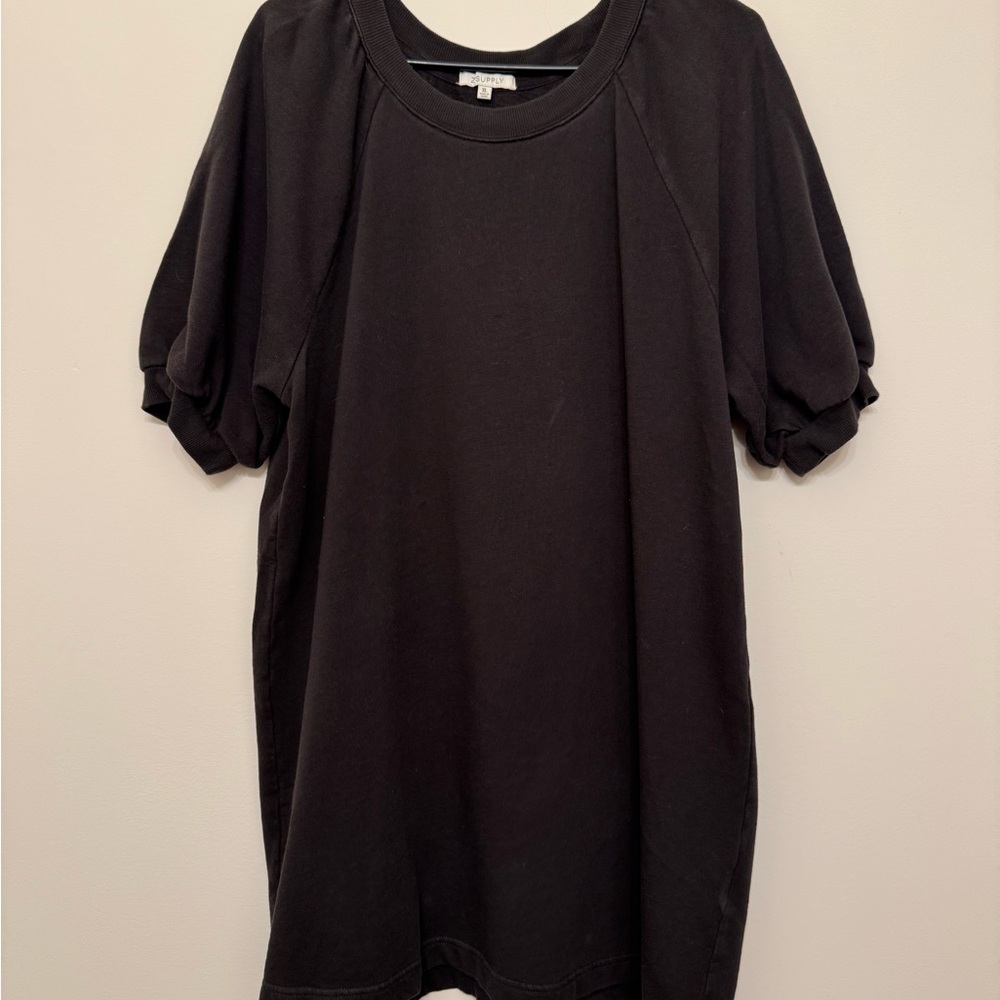 Z Supply Black T Shirt Dress Size XL